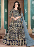 Navy Blue Anarkali Suit