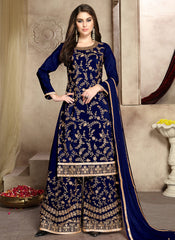 Embroidered Palazzo Suit