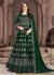 Indian Clothes - Dark Green Embroidered Wedding Anarkali Suit
