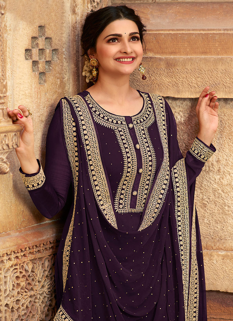 Wine Golden Indian Salwar Kameez In usa