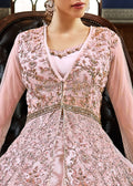 Light Pink Embroidered Anarkali Lehenga Suit