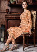 Orange Golden Party Wear Lehenga Suit