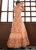 Orange Golden Party Wear Lehenga Suit