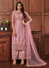 Blush Pink Designer Palazzo Suit