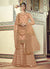 Peach Golden Designer Gharara Suit