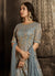 Grey Golden Anarkali Suit In usa