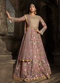 Blush Pink Embroidered Wedding Anarkali Suit