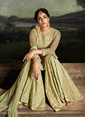 Green Golden Sharara Suit In usa uk canada