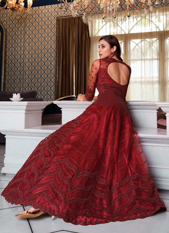 Bridal Red Anarkali Suit In usa uk canada