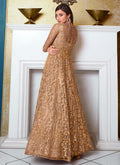 Golden Jacket Style Anarkali Suit In usa uk