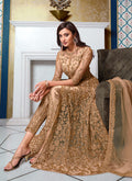 Golden Jacket Style Anarkali Suit In usa uk canada