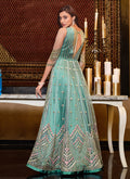 Aqua Blue Anarkali Suit In usa uk canada