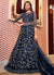 Navy Blue Embroidered Anarkali Lehenga Suit