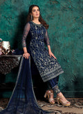 Navy Blue Pakistani Pant Suit In usa uk canada