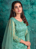 Mint Green Embroidered Pakistani Pant Suit In usa uk canada