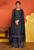 Navy Blue Embroidered Pakistani Palazzo Suit