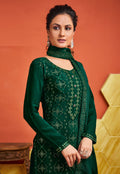 Dark Green Palazzo Suit In usa