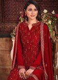 Red Sequence Gharara Suit In usa