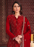 Red Sequence Gharara Suit In usa uk canada