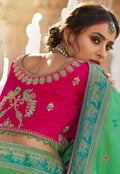 Green And Pink Saree In usa