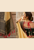 Beige And Black Saree In usa