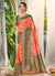 Pastel Orange Silk Saree