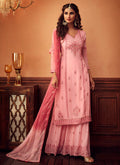 Blush Pink Designer Palazzo Suit