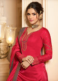 Red And Blue Palazzo Pant Suit