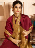 Red And Golden Palazzo Pant Suit