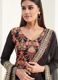 Indian Dresses - Black Multi Pants Style Suit 
