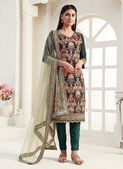 Dark Green Salwar Kameez