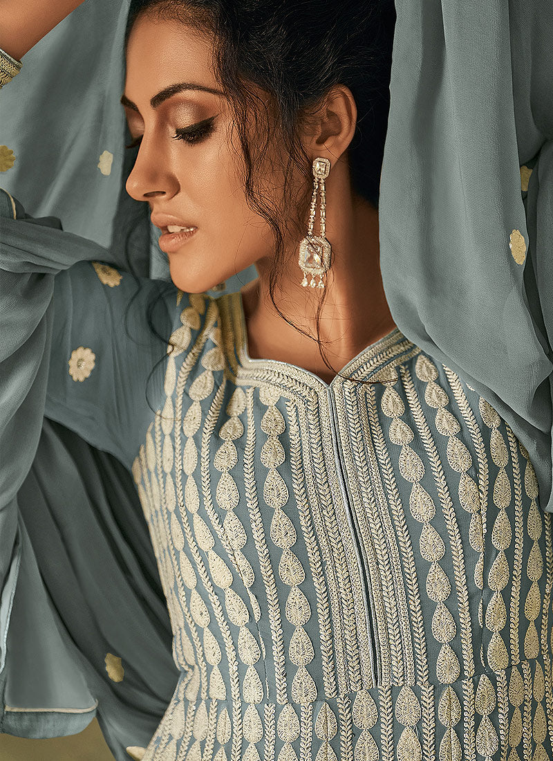 Blue Anarkali Suit In usa uk canada
