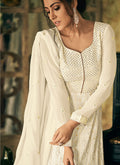 Off White Anarkali Suit In usa uk canada