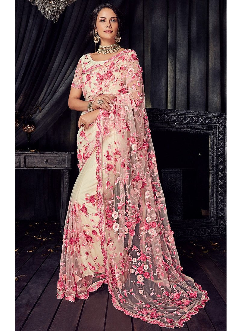 Latest floral deals saree designs