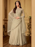 Beige Bling With Traditional Embroidered Detailed Anarkali Suit