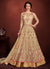 Beige Golden Fully Embroidered Anarkali Lehenga Suit