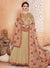 Beige Golden Multi Embroidered Flared Anarkali Suit