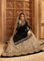 Black And Beige Dual Bottom Lehenga/Pant Kurti Set