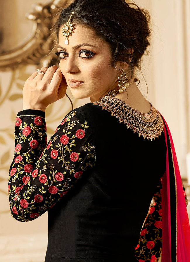 Black and pink anarkali sale