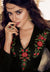 Black And Red Embroidered Satin Anarkali Suit