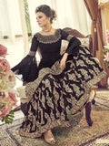Wine Embellished Indo-Western Style Gharara Suit