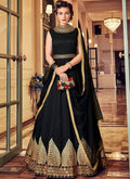 Black Beauty Traditional Embroidered Flared Anarkali Suit