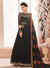 Black Golden Multi Embroidered Flared Anarkali Suit