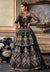 Black Multi Embroidered Flared Anarkali Gown Set