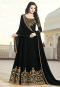 Black Overall Elegant Embroidered Anarkali Suit