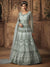 Blue Ethnic Embroidered Net Anarkali Suit
