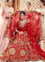 Bridal Red Hand Embroidered Lehenga Choli