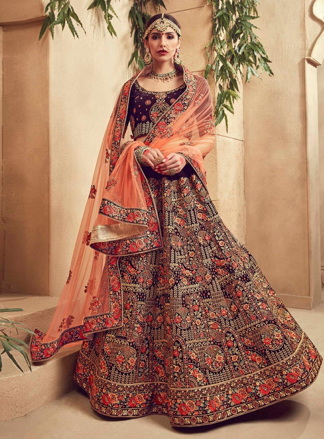 Velvet lehenga price cheap