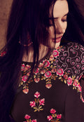 Burgundy And Pink Embellished Anarkali Suit