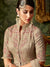 Copper Beige Front Slit Embroidered Anarkali Pant Suit